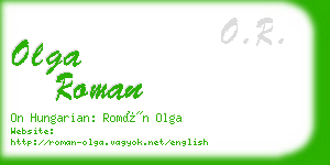 olga roman business card